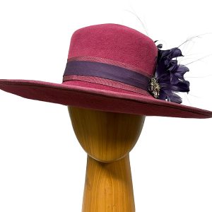 Deep Pink wool hat